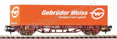 Wagon towarowy platforma z ładunkiem kontenerów Lgs579 "Gebr. Weiss"