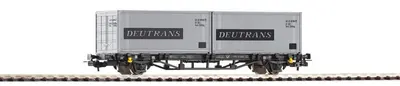 Wagon platforma typ Lgs579 z kontenerami "Deutrans"