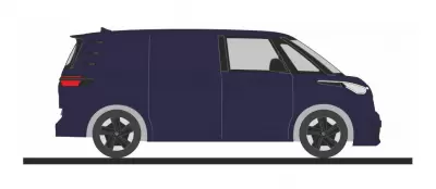 Volkswagen ID. Buzz Cargo w kolorze jasnoniebieskim, metalicznym