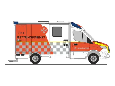 MB Sprinter Strobel RTW'18 Johannniter Heidelberg ambulans