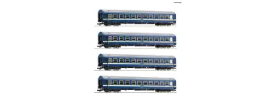 Zestaw 4 wagonów osobowych pociągu ekspresowego typ Y/B 70