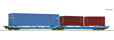 Wagon przegubowy podwójny kontenerowy T3000e, NACCO