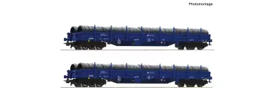 Zestaw 2 wagonów towarowych typ Res, PKP Cargo
