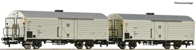 Zestaw 2 wagonów towarowych krytych chłodni typu Ibbks 398