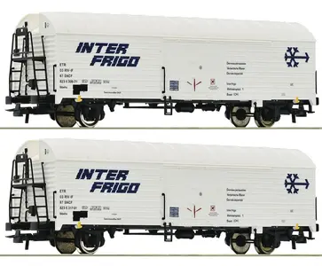 Zestaw 2 wagonów towarowych chłodni Ibbehs Inter Frigo
