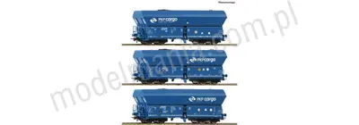 Zestaw 3 wagonów towarowych samowyładowczych typ Falns, PKP Cargo