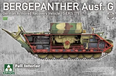 Niemiecki wóz techniczny Bergepanther Ausf. G z wnętrzem