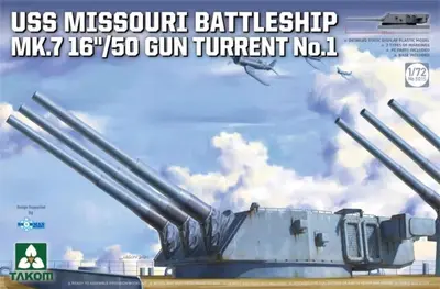 Wieża Mk.7 16'/50 nr. 1 z amerykańskiego pancernika Missouri