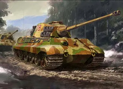 Niemiecki czołg ciężki King Tiger II, wieża Henschla seryjna