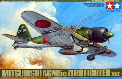 Japoński samolot myśliwski Mitsubishi A6M5c Zero typ 52 Zeke