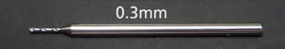 Wiertło precezyjne 0.3mm z uchwytem 1mm