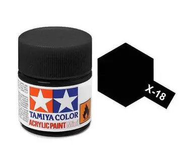 Farba akrylowa - X-18 Semi Gloss Black/ 23ml