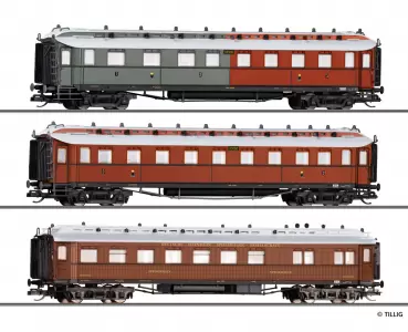 Zestaw 3 wagonów osobowych „Pruski pociąg ekspresowy”