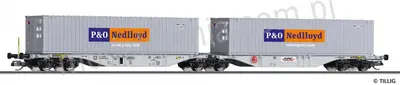 Wagon towarowy platforma z kontenerami typu Sggmrs, HUPAC AG