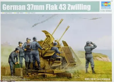 Niemieckie działko przeciwlotnicze 37mm Flak 43 Zwilling