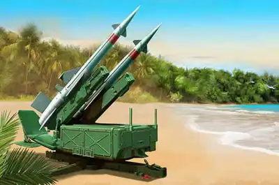 Wyrzutnia rakiet 5P71 z rakietą 5V27 Pechora (SA-3B Goa)