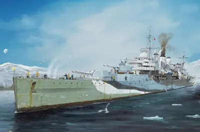 Krążownik Royal Navy HMS Kent (Heavy Cruiser)- 1:350