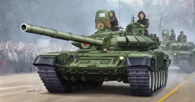 Sowiecki czołg T-72B model 1990 MBT, wieża odlewana