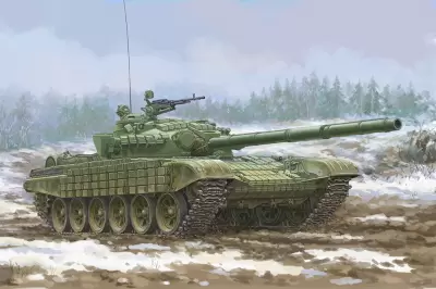 Sowiecki czołg MBT T-72 Ural z pancerzem Kontakt-1