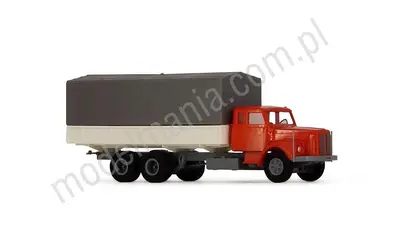Ciężarówka Scania 111 LKW czerwono-szara