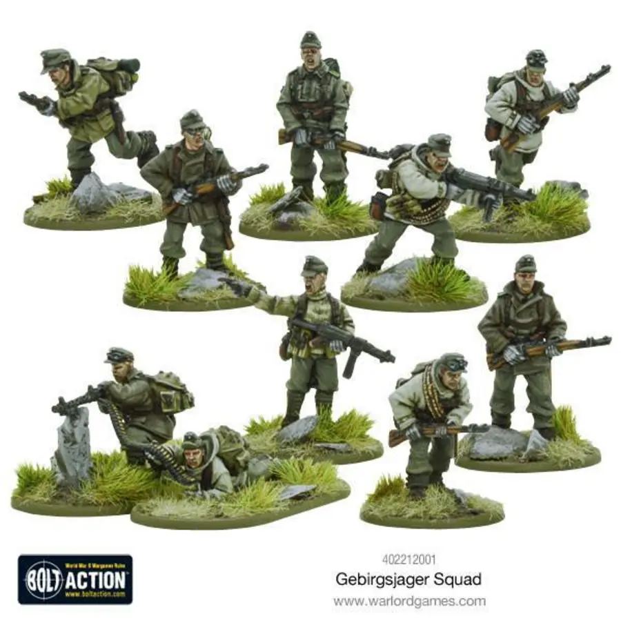 WarlordGames 402212001 - Bolt Action: Gebirgsjager squad PROMOCJA